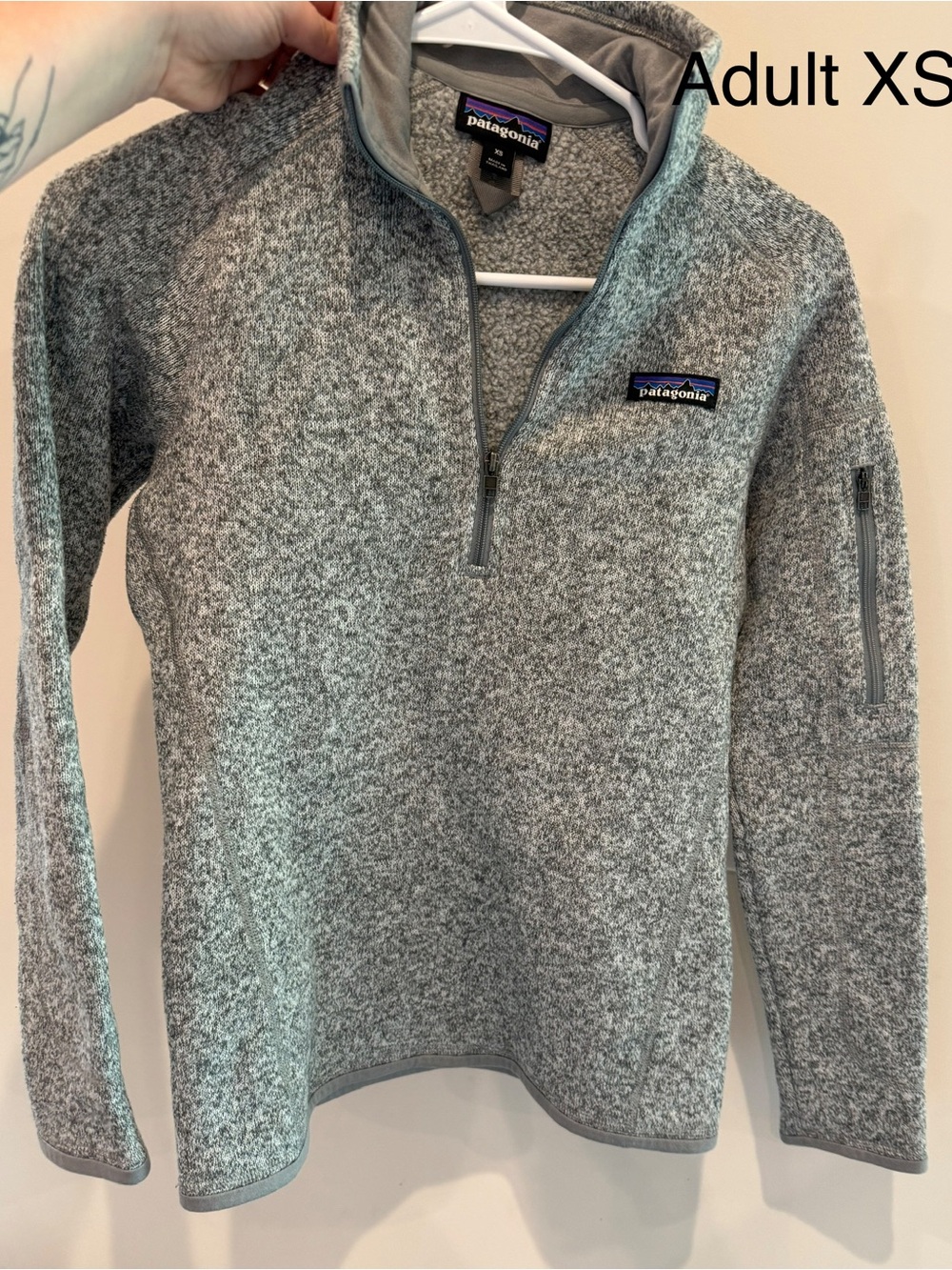 Patagonia Gray Zip-Up Fleece Pullover